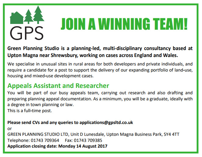 Shropshire Star Job Advert for Appeals Assistant and Researcher